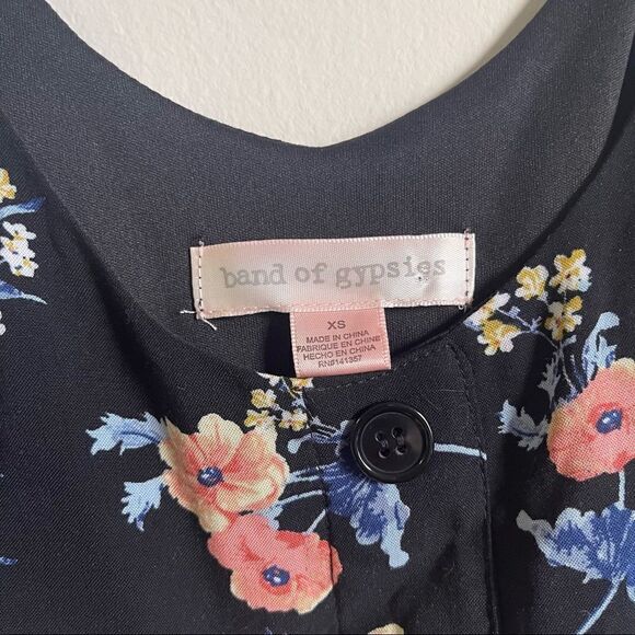 Band of Gypsies Floral Spring Tie Sun Dress XS - Picture 3 of 8